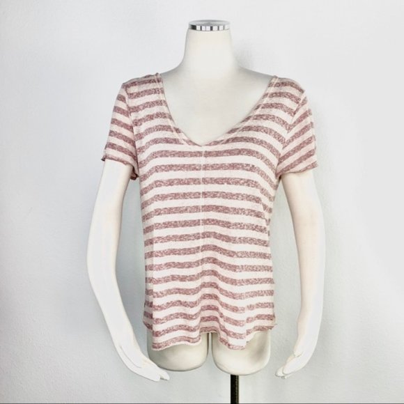 PROJECT SOCIAL T Striped V-Neck Top - Picture 3 of 8